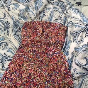 Multicolored strapless sundress